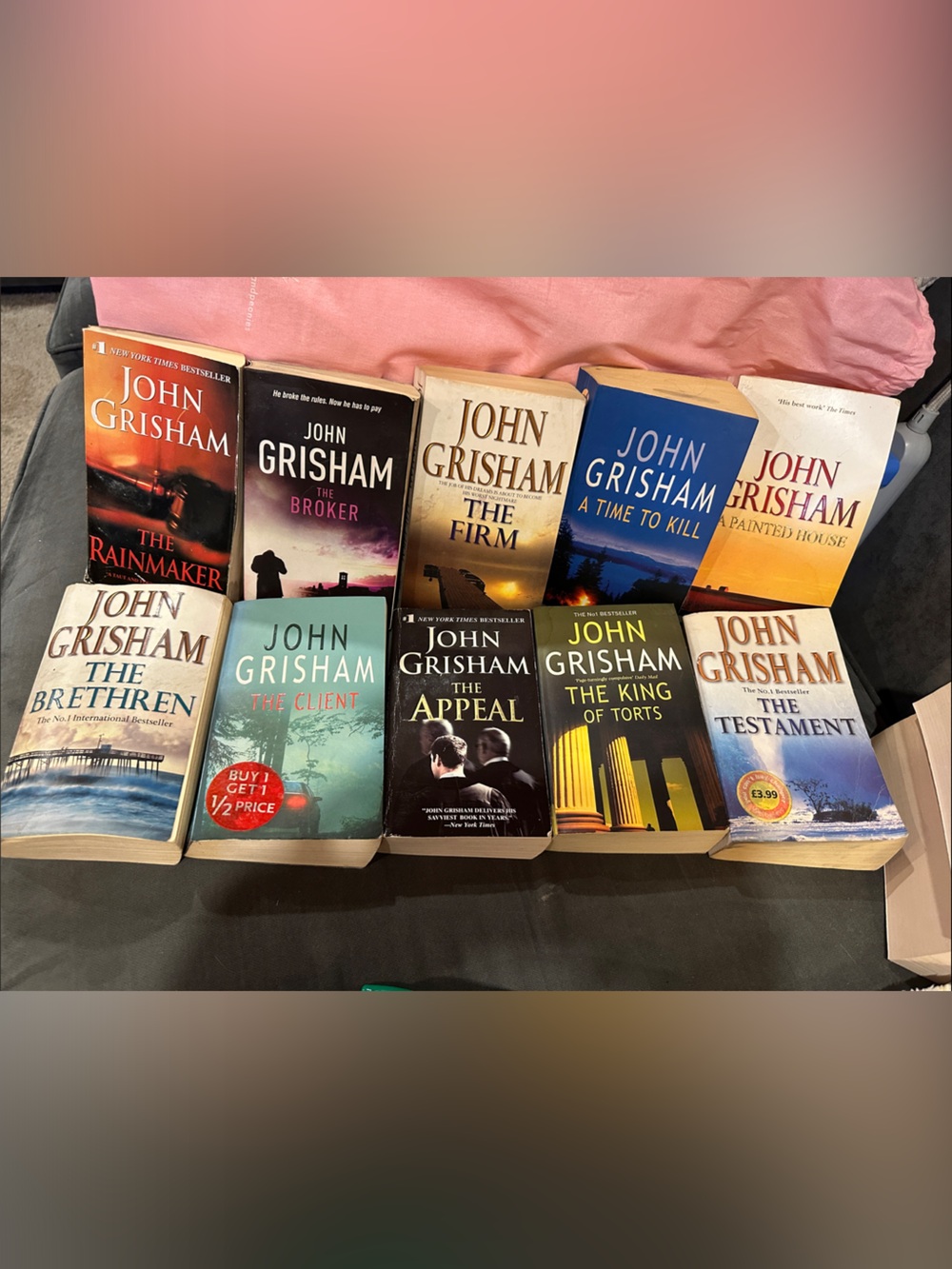 John Grisham Paperback Book Lot of 19